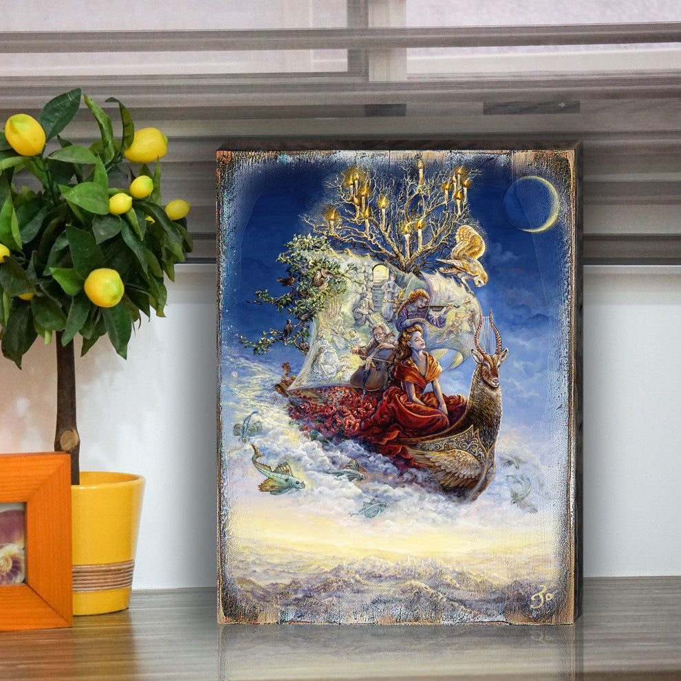 Ship of Dreams Wall and Table Top Wooden Decor, 48x36