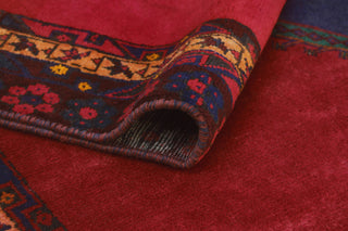 Fine Vintage Distressed Evalina Red/Blue Runner, 5'3 x 11'6