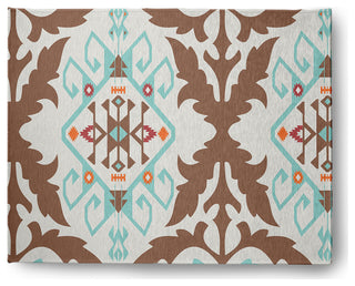 Bombay Medallion Spring Chenille Rug, Light Blue, 8'x10'