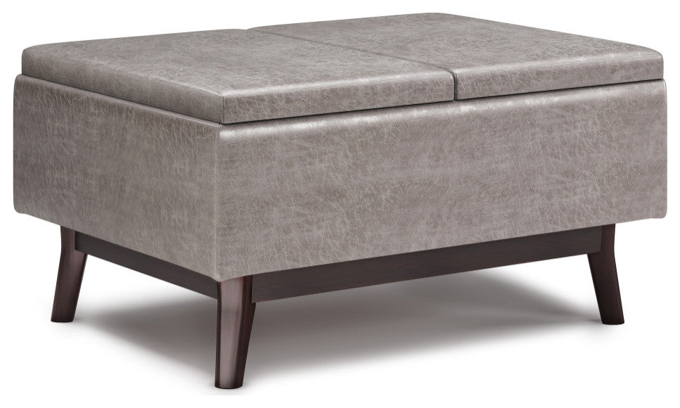 Owen Tray Top Small Coffee Table Storage Ottoman