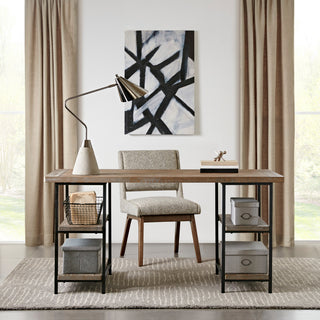 Cirque Rustic Farmhouse Dining Table, Grey, Desk