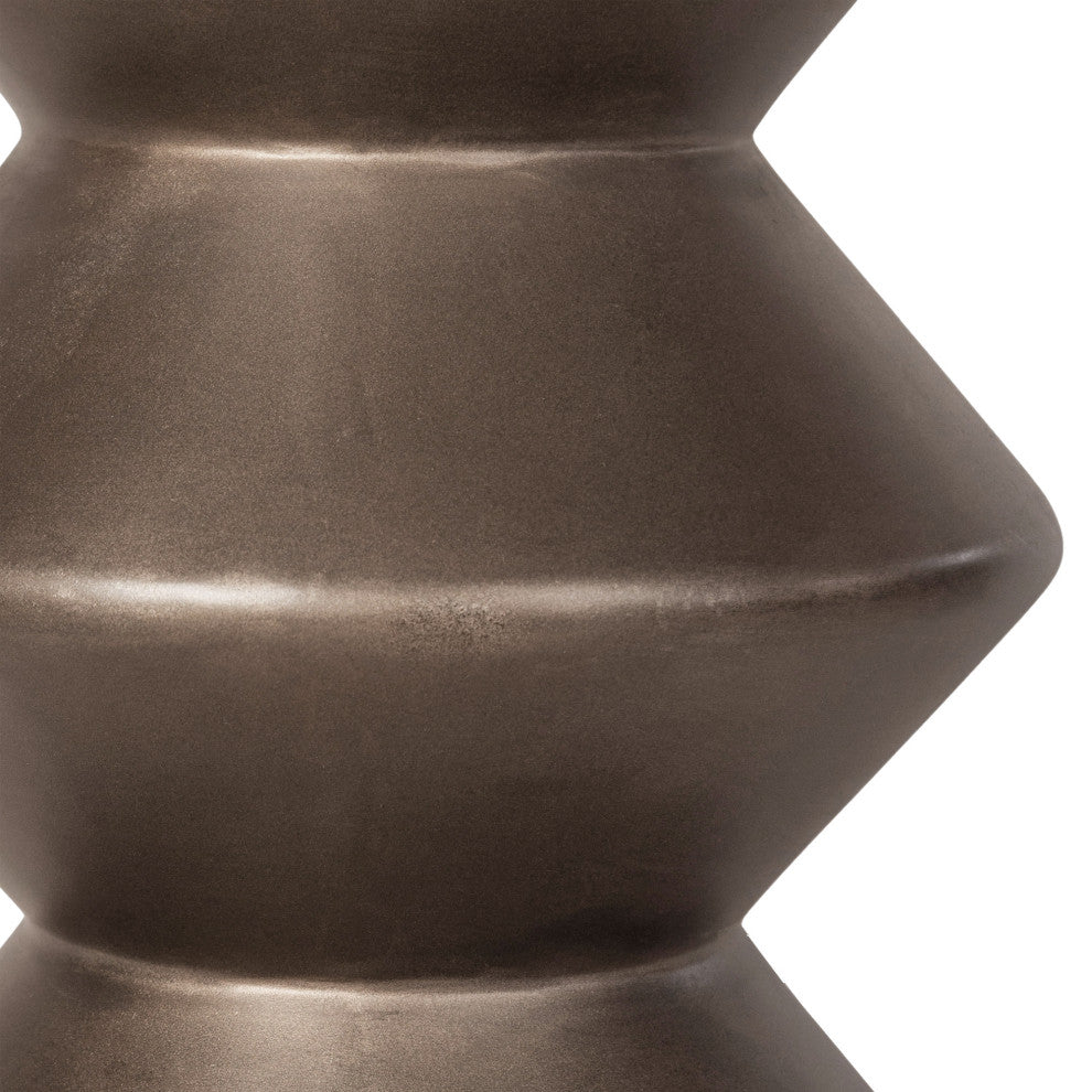 Misha Concrete Inverted Side Table, Bronze