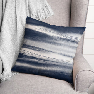 Blue Watercolor Waves 18x18 Indoor/Outdoor Pillow