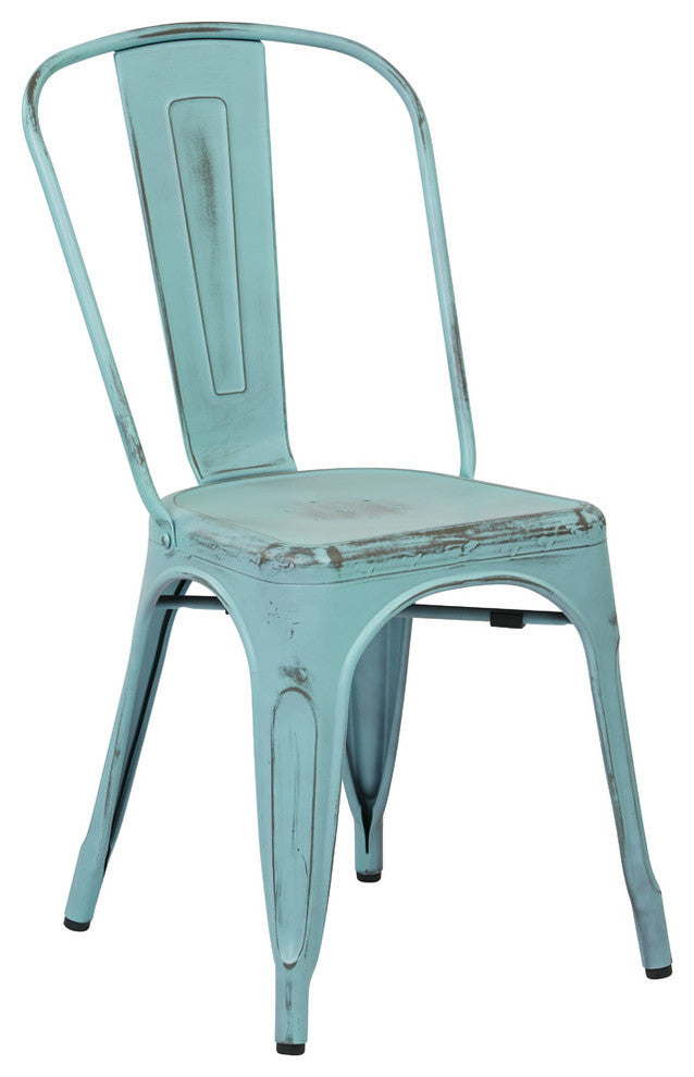 Bristow Armless Chair, Antique Sky Blue, 2 Pack