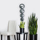 American Essence Odessa Modern Indoor Metallic Plastic Planter, Black Luster, 10.5"x10"