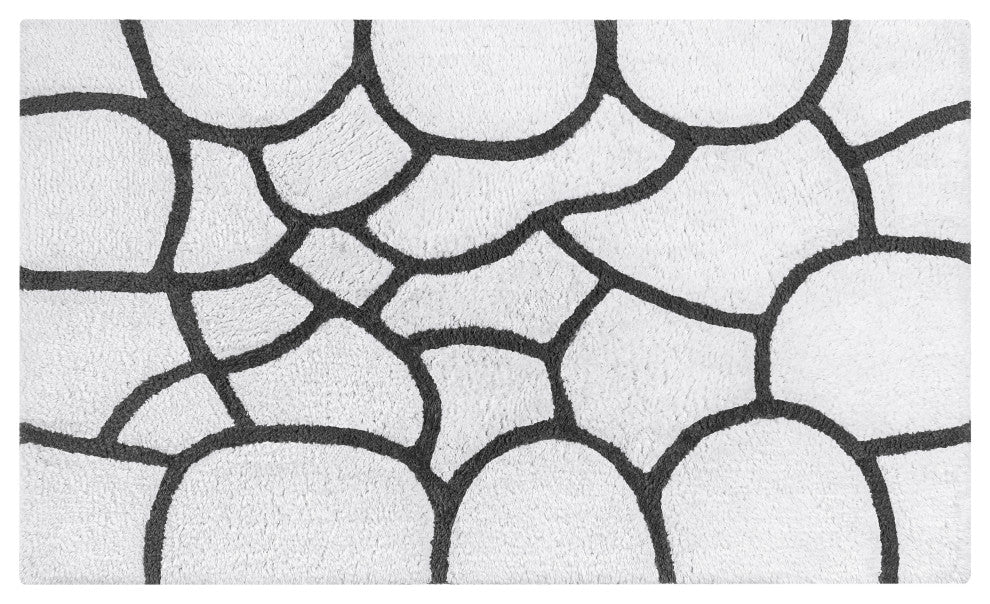 Edington Machine Tufted Bath Mat, Gray, 21x34