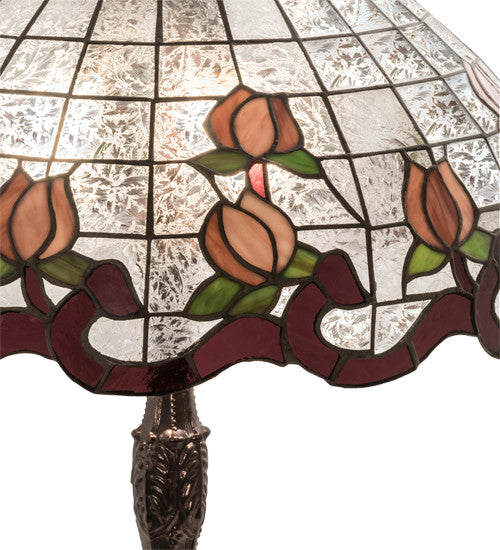 Meyda Lighting 232794 26" High Roseborder Table Lamp
