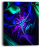 "Bright Blue Abstract Floral Shapes" Floral Wall Art Canvas, 30"x40"