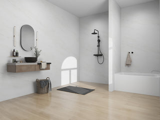 Vanity Art Alcove Soaking Acrylic Bathtub, Pure White, 48"x32", Right