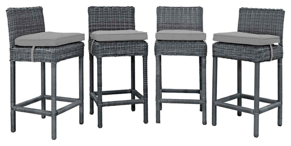 Summon Bar Stool Outdoor Patio Sunbrella Modern Set of 4