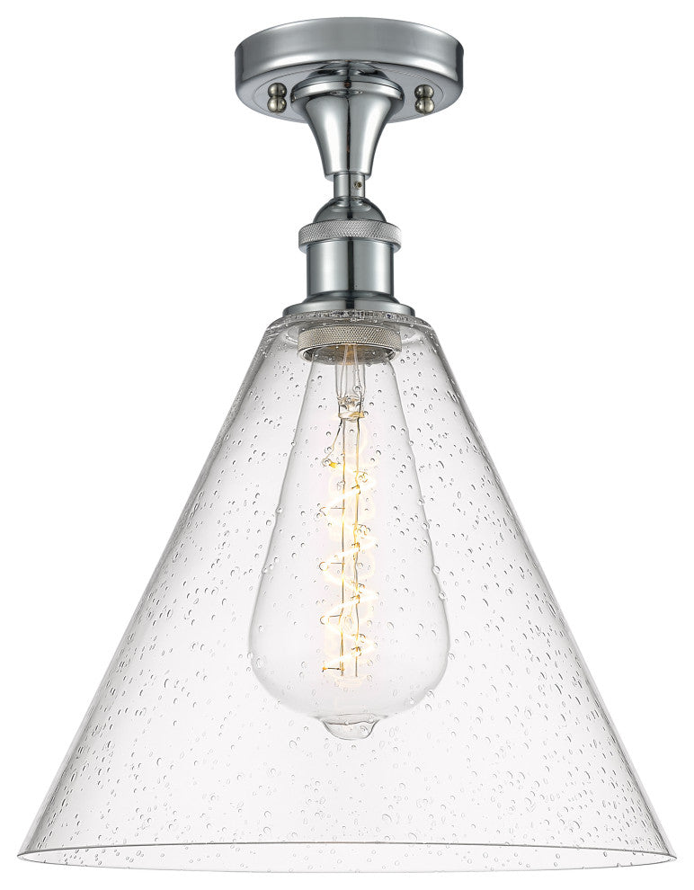 Innovations 516-1C-PC-GBC-124 1 Light Semi-Flush Mount, Polished Chrome