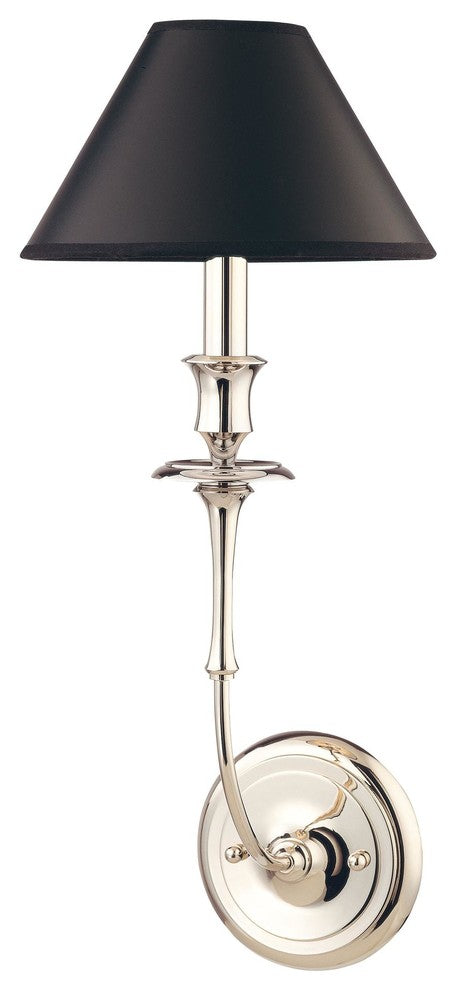 Jasper, One Light Wall Sconce, Polished Nickel Finish