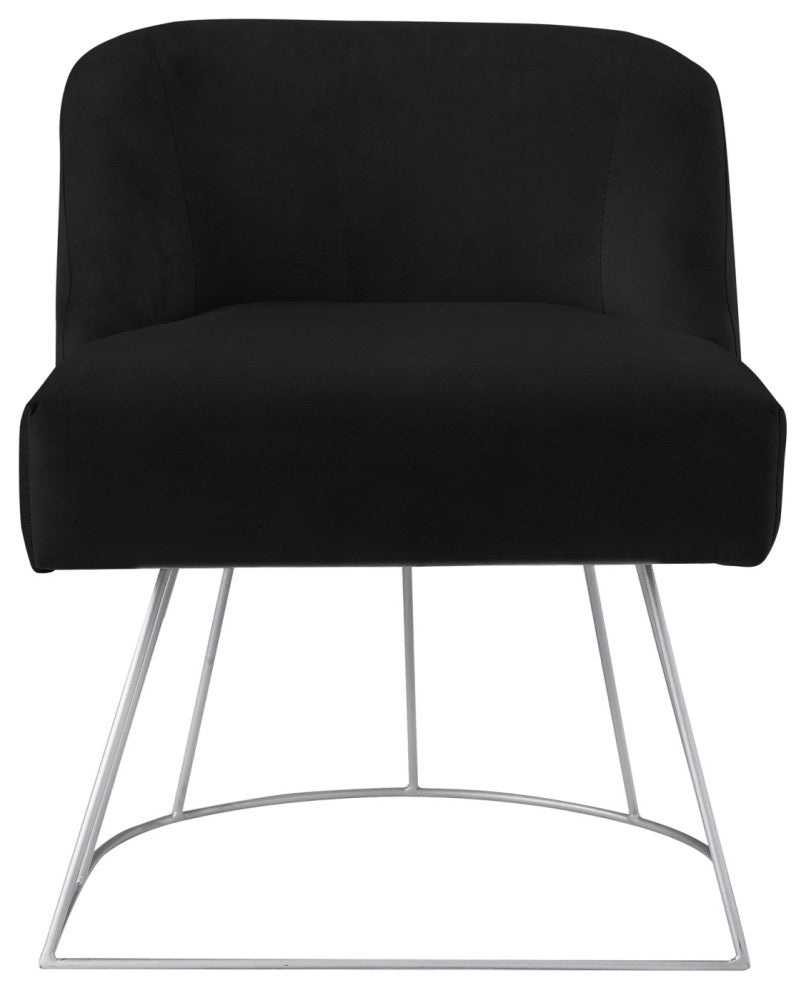 Inspired Home Kolibra Vanity Stool, Upholstered, Black