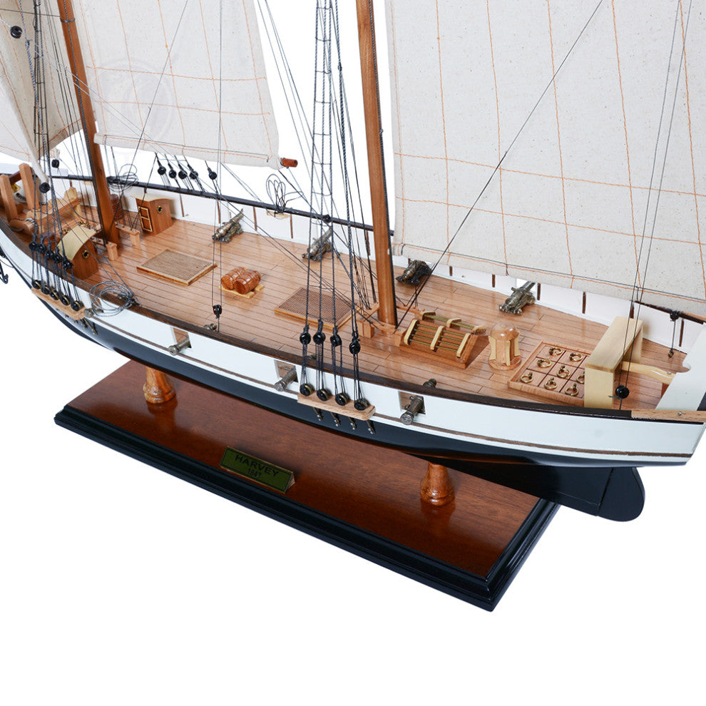 Harvey Painted Museum-quality Fully Assembled Wooden Model Ship