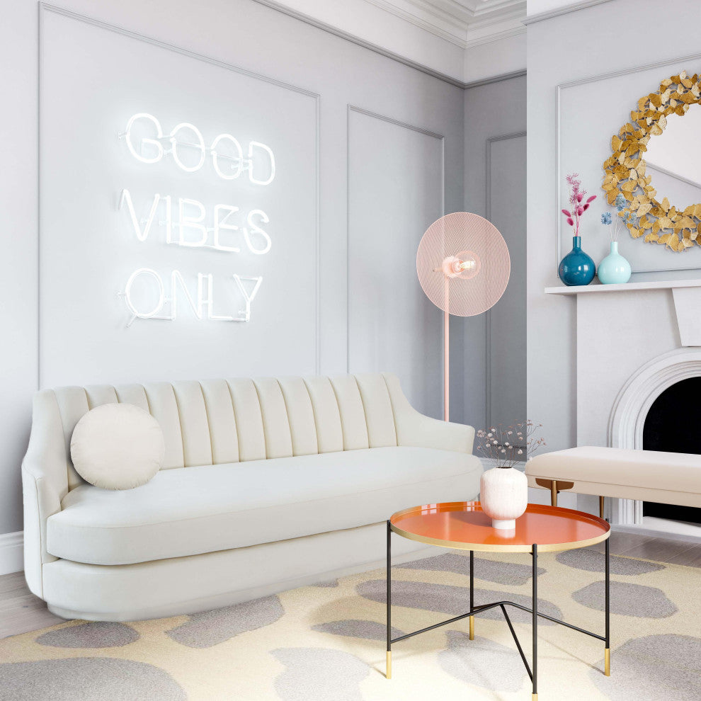 TOV Furniture Potter 20" Cream Velvet Pillow