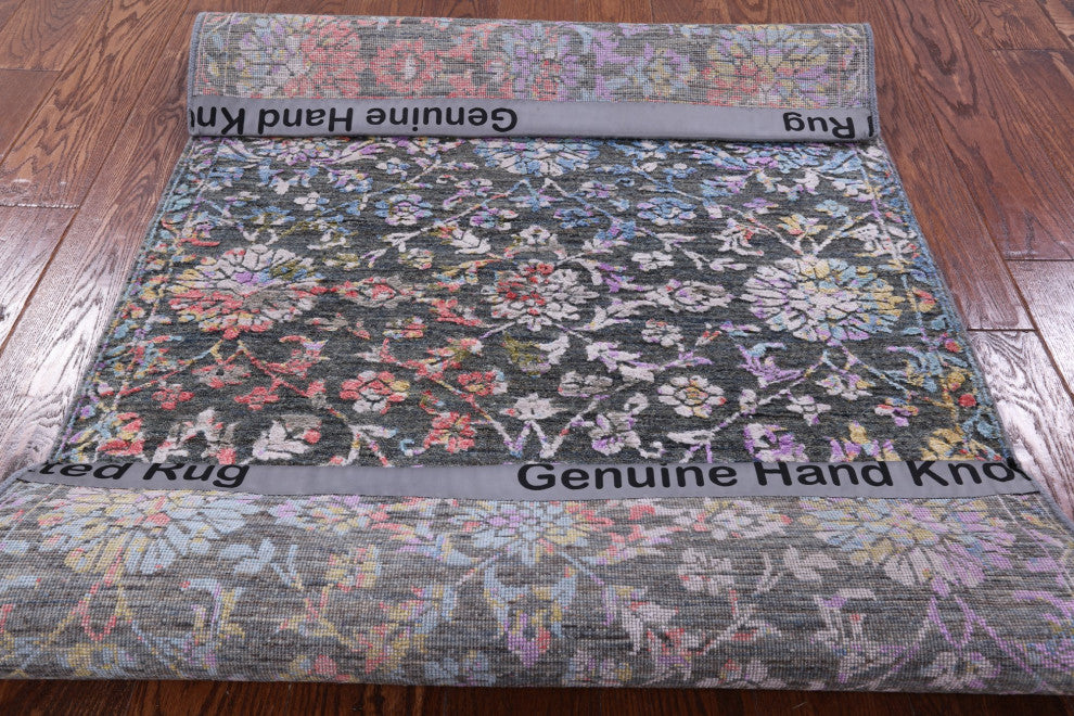 3' 0" X 5' 2" Persian Wool and Silk Handmade Rug Q7076