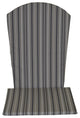 Full Adirondack Chair Cushion, Gray Stripe