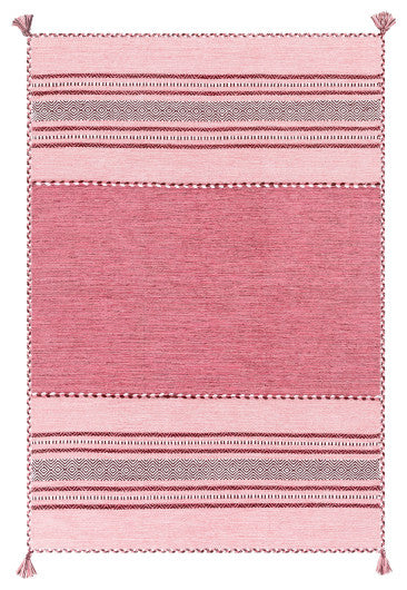 Surya Trenza TRZ-3005 4'x6' Rug, Pale Pink/Bright Pink/Blush/White/Rose/Brown