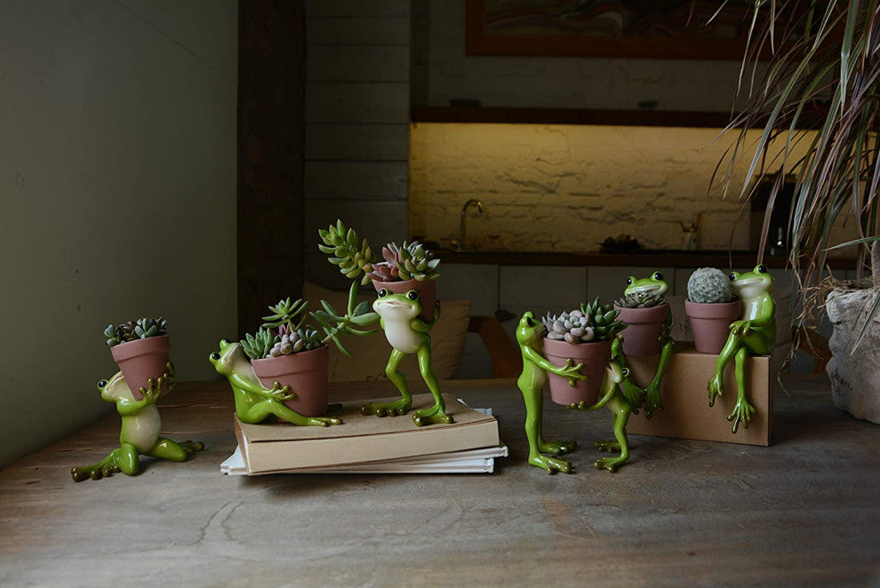 Sitting Frog Cute Animal Succulent Indoor Outdoor Flower Pot Planter Container