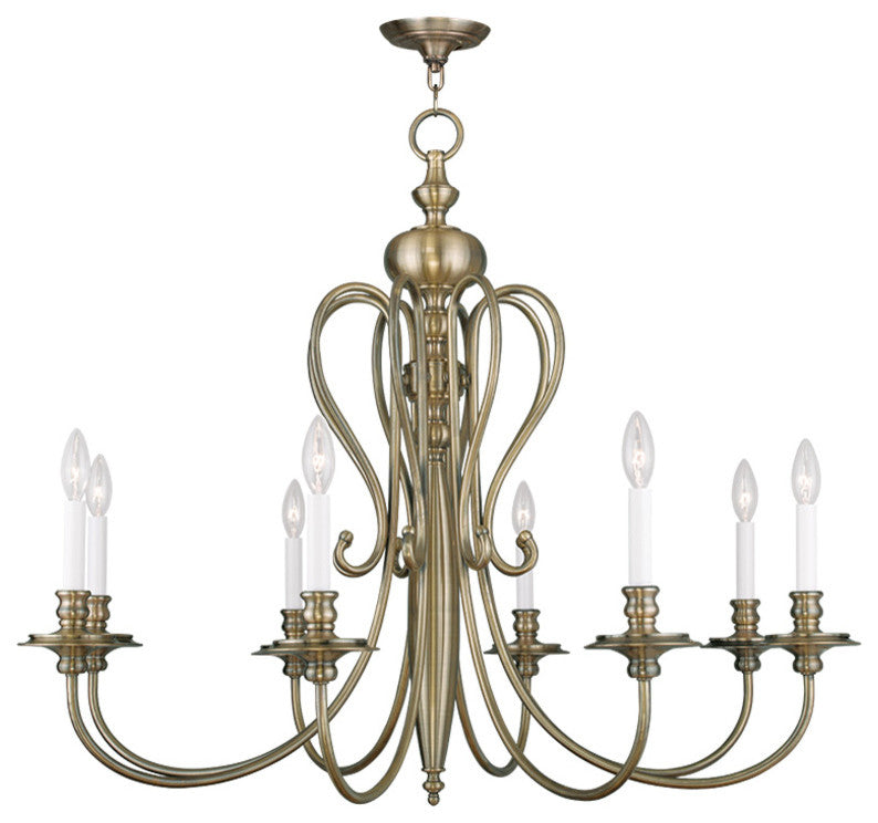 Caldwell Chandelier, Antique Brass, Antique Brass