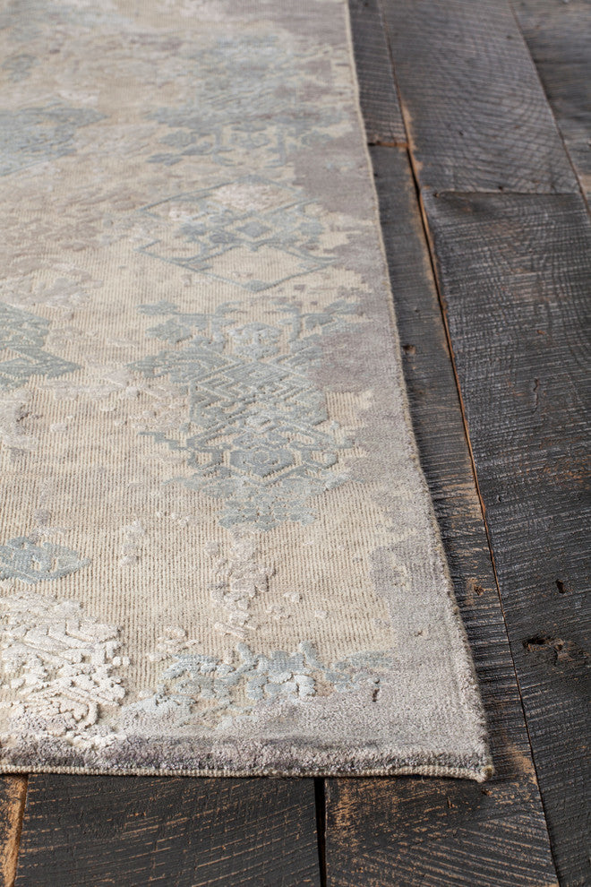 Vingel Traditional Area Rug, Blue and Green, 5'x7'6"