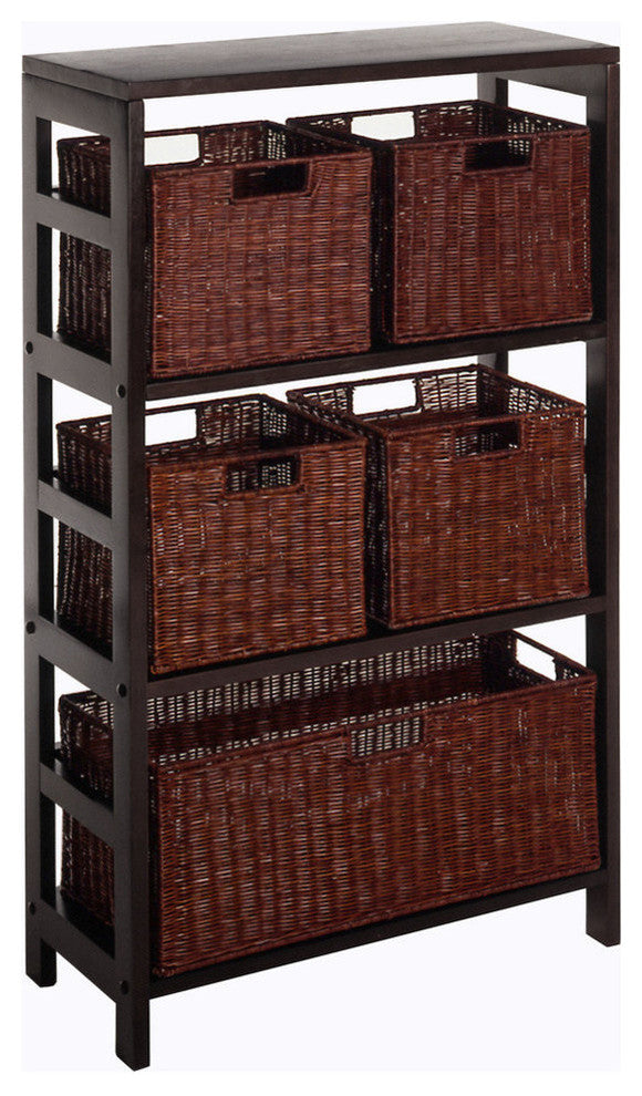 Winsome Wood 92625 Leo Decorative Storage Cabinet with Baskets