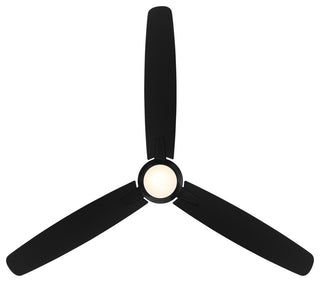 Blitzen Indoor/Outdoor 3-Blade Smart Ceiling Fan, Matte Black, With Light