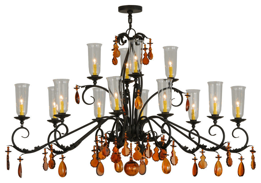 62 Long Windsor 14 Light Oblong Chandelier