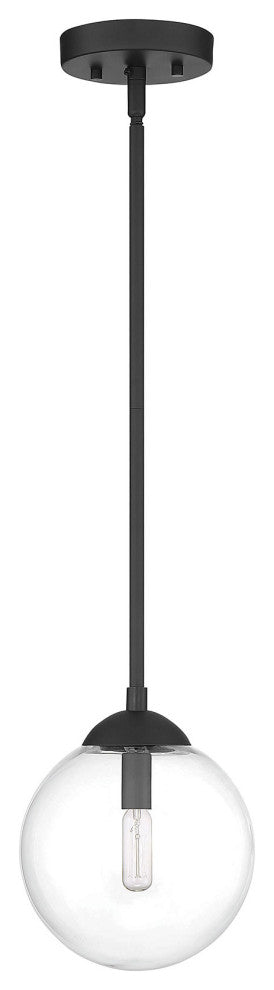 1-Light Mini Pendant, Matte Black