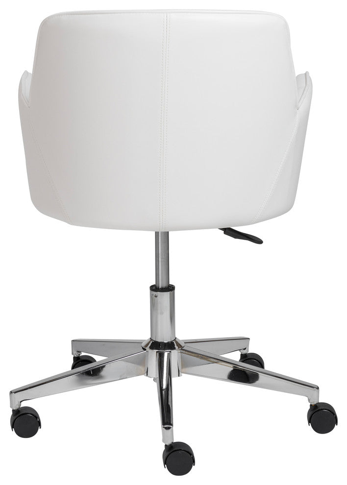 Sunny Pro Office Chair, Gray With Chrome Base, White