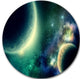 Two Planets, Digital Disc Metal Artwork, 23"