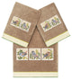 Linum Home Textiles 100% Turkish Cotton BELINDA 3PC Embellished Towel Set