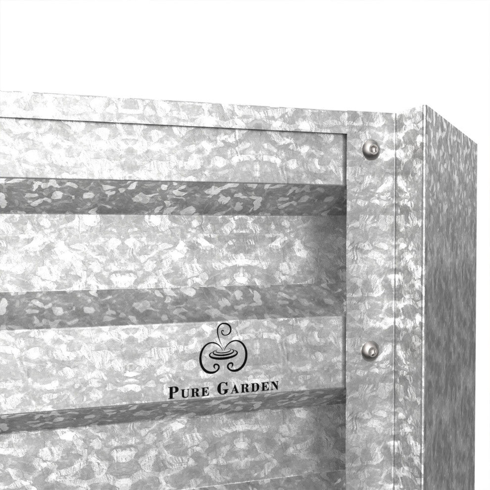 Raised Garden Bed Plant Holder Kit With Adjustable Galvanized Iron