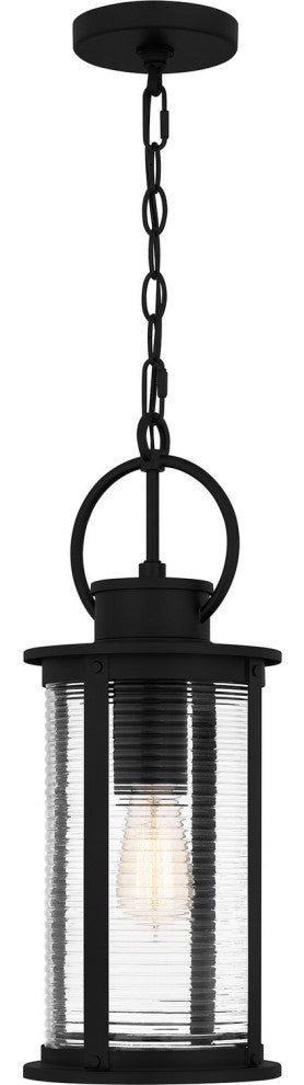 Tilmore 1-Light Outdoor Hanging Lantern, Matte Black
