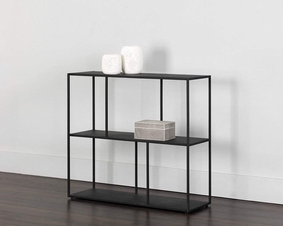 Eiffel Low Bookcase, Medium, Black