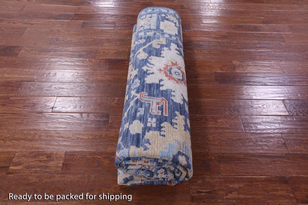 7' 11" X 8' 9" Square Turkish Oushak Handmade Wool Rug - Q13366