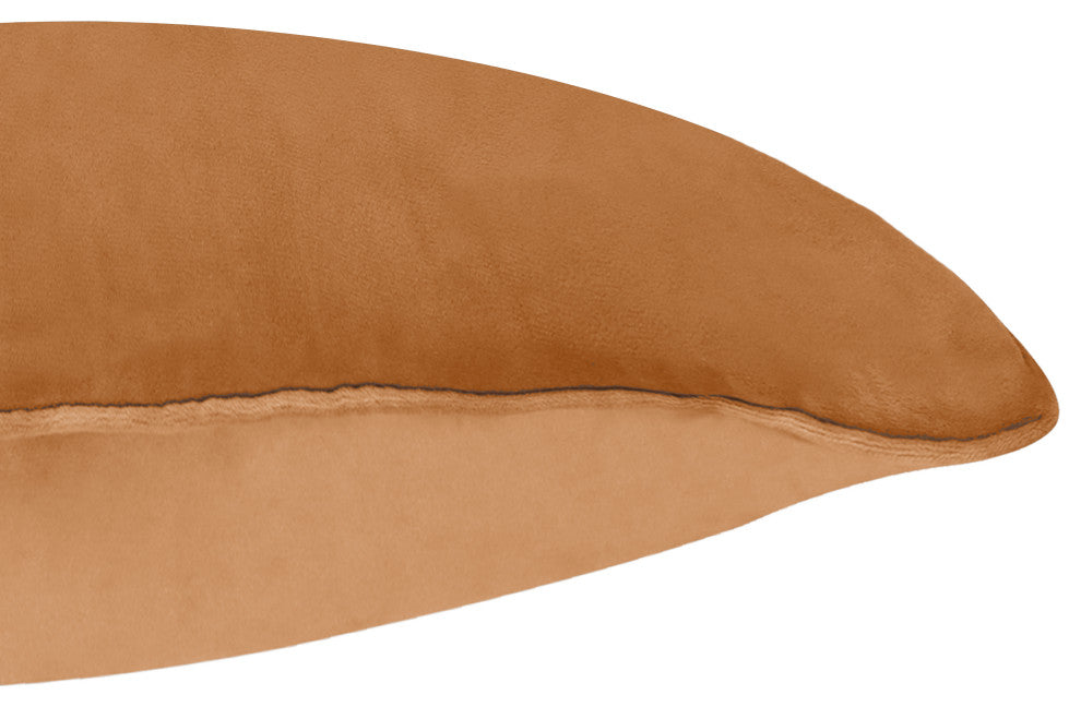 A1HC Soft Velvet Pillow Covers, YKK Zipper, Set of 2, Brown Derby, 24"x24"