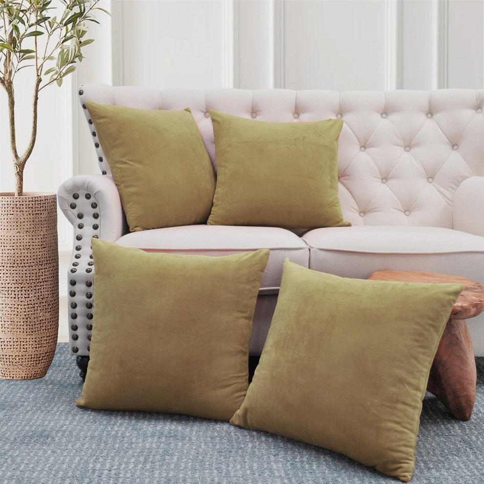 Supersoft Throw Pillow Cover 4 Piece Set, Amphora