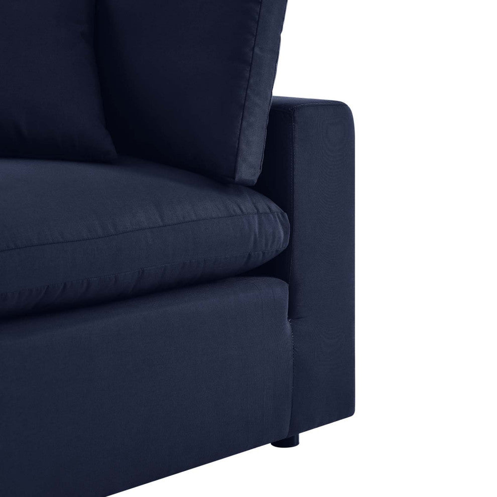 Modular Lounge Sectional Deep Sofa Set, Blue Navy, Modern, Outdoor Hospitality