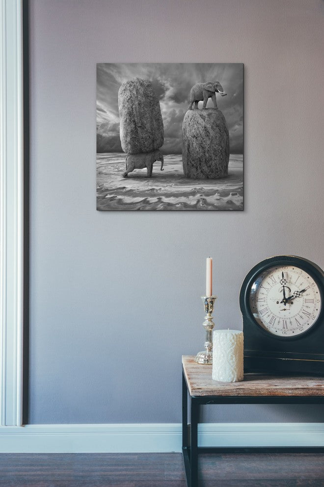 "Relativity" Giclee Canvas Wall Art, 18"x18"