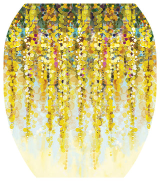 Weeping Saffron Toilet Tattoos Seat Cover, Vinyl Lid Decal, Mod Bathroom Decor, Elongated