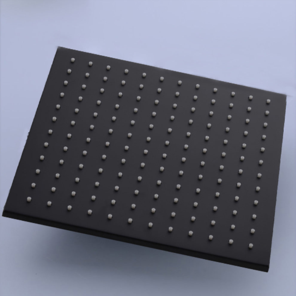 16" Oil Rubbed Bronze Square Color Changing LED Rain Shower Head, Solid Brass