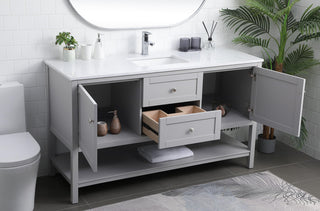 60" Single Bathroom Vanity, Grey