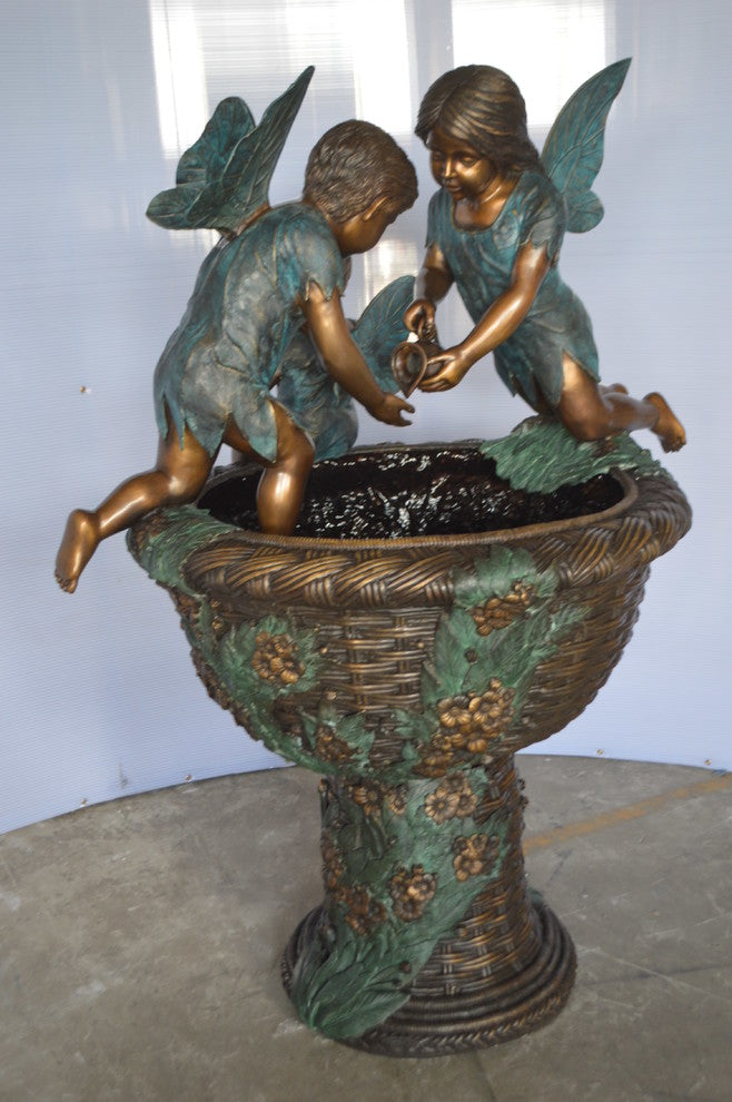 Three Ferries on Fountain Bronze Statue -  Size: 41"L x 38"W x 55"H.