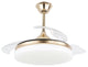 3-Blade LED Ceiling Fan With Remote Control and Light Kit, Gold