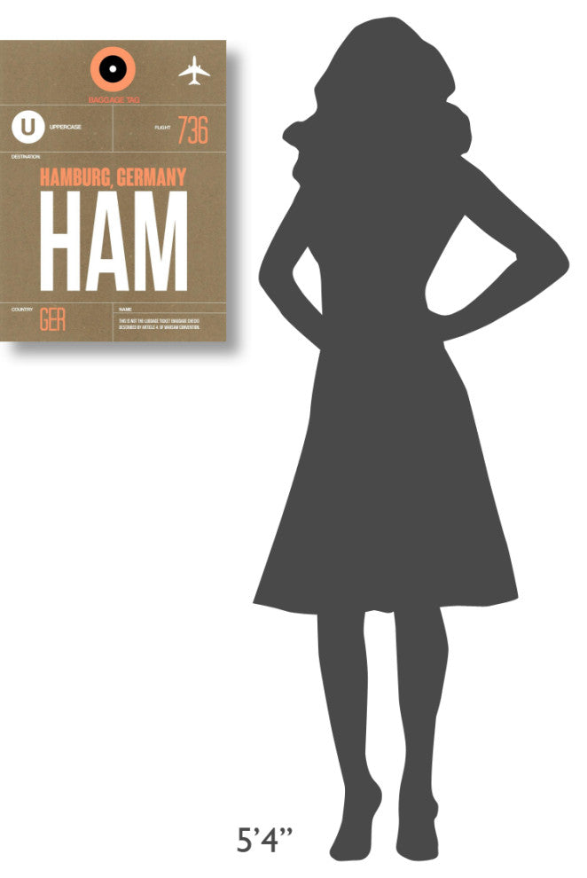 "HAM Hamburg Luggage Tag 2" Fine Art Print