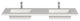 CastelloUSA Serenity Bathroom Vanity Top With Sink, White, 60", Standard