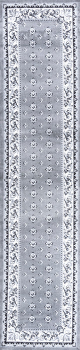 Acanthus French Border, Gray/Cream, 2x10