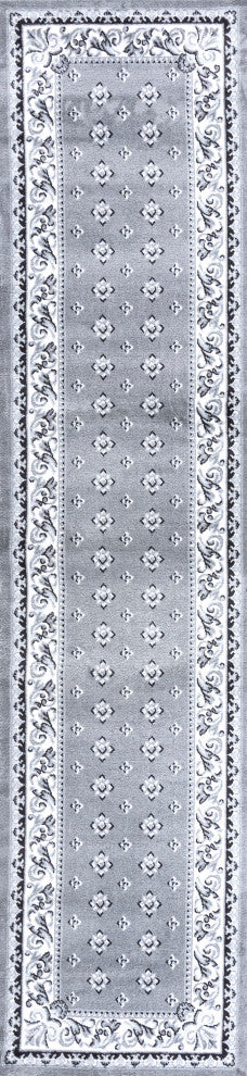 Acanthus French Border, Gray/Cream, 2x10