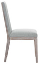 Maisonette French Vintage Tufted Fabric Dining Side Chairs Set of 2 - Light Gray